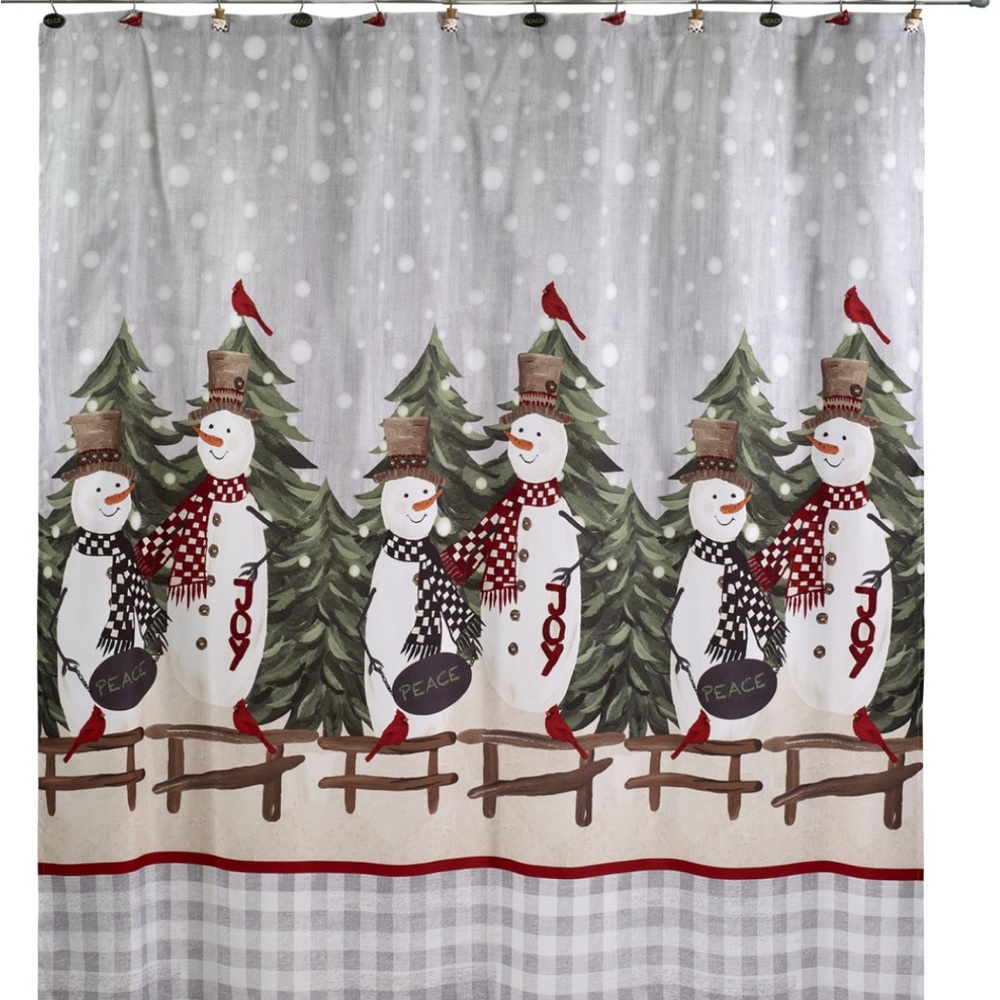 Avanti Home Snowman Shower Curtain